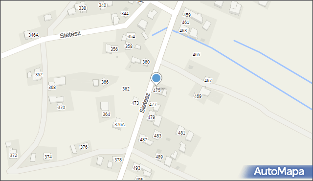 Sietesz, Sietesz, 475, mapa Sietesz