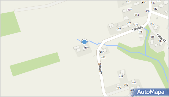 Sietesz, Sietesz, 486, mapa Sietesz