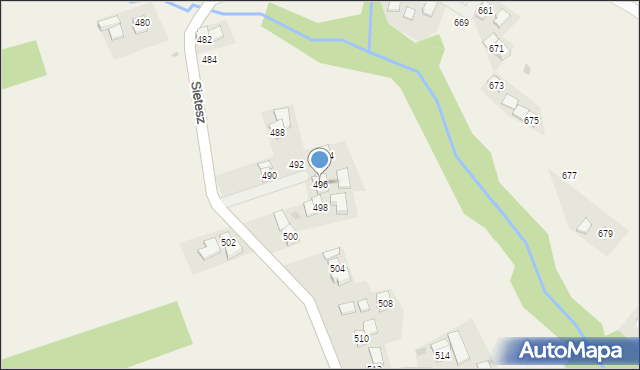 Sietesz, Sietesz, 496, mapa Sietesz