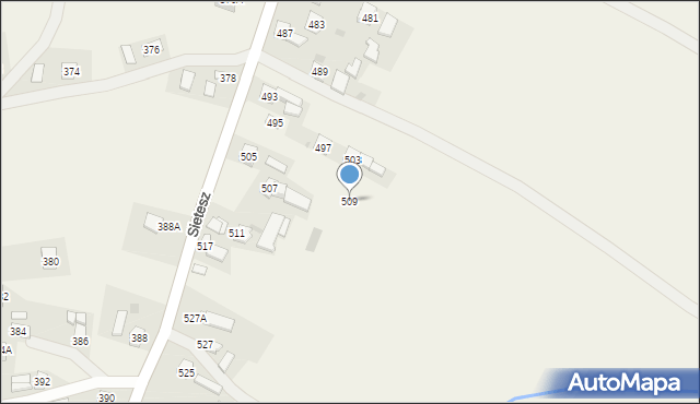 Sietesz, Sietesz, 509, mapa Sietesz