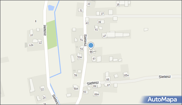 Sietesz, Sietesz, 55, mapa Sietesz