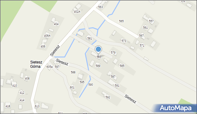 Sietesz, Sietesz, 583, mapa Sietesz