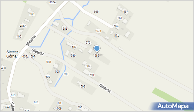 Sietesz, Sietesz, 585, mapa Sietesz