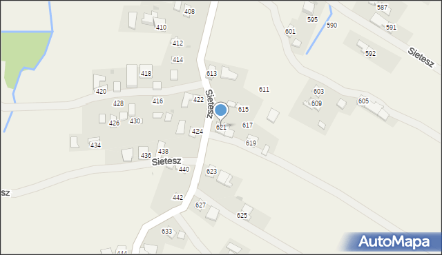 Sietesz, Sietesz, 621, mapa Sietesz