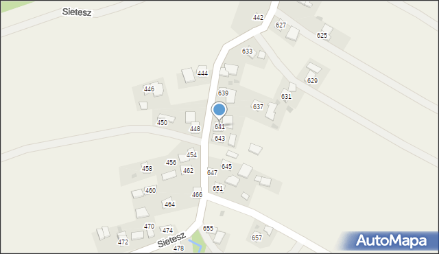 Sietesz, Sietesz, 641, mapa Sietesz