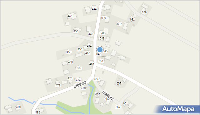 Sietesz, Sietesz, 649, mapa Sietesz