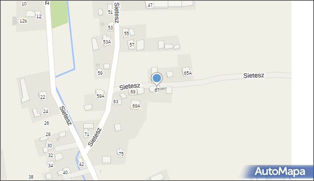 Sietesz, Sietesz, 67, mapa Sietesz