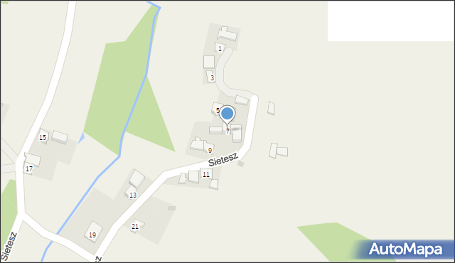 Sietesz, Sietesz, 7, mapa Sietesz