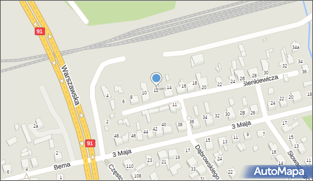 Siewierz, Sienkiewicza Henryka, 12, mapa Siewierz