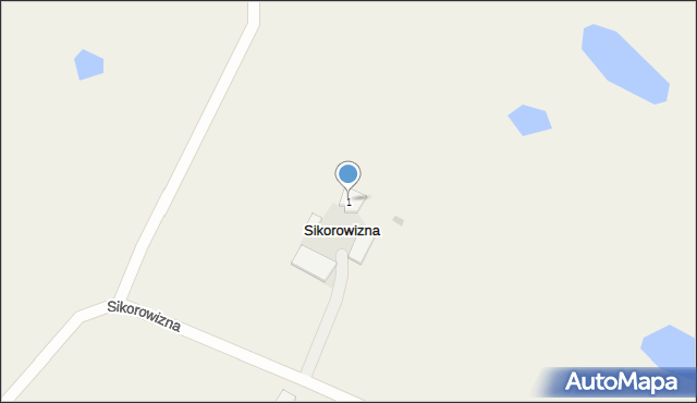 Sikorowizna, Sikorowizna, 1, mapa Sikorowizna