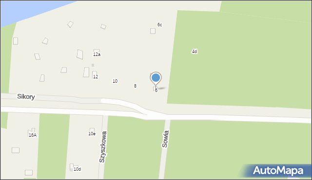 Sikory, Sikory, 6, mapa Sikory