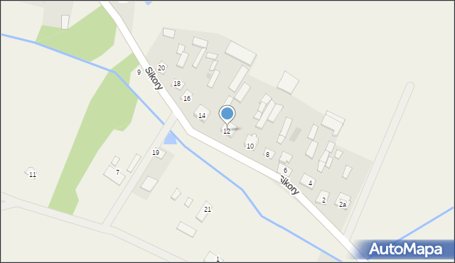 Sikory, Sikory, 12, mapa Sikory