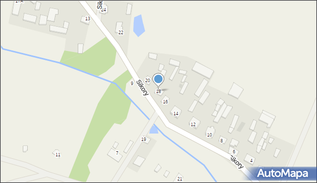 Sikory, Sikory, 18, mapa Sikory