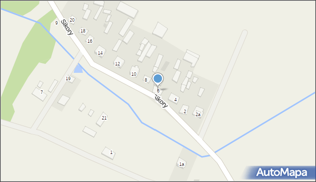 Sikory, Sikory, 6, mapa Sikory