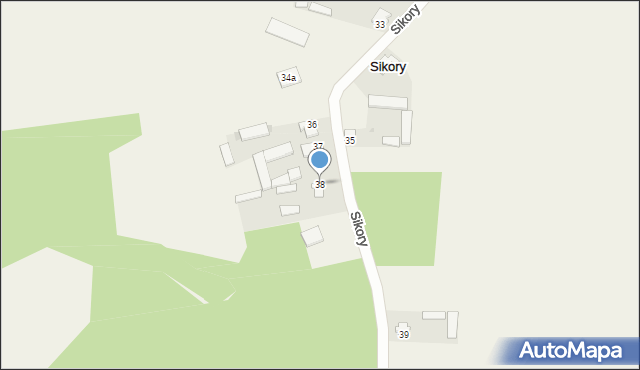 Sikory, Sikory, 38, mapa Sikory