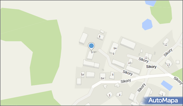 Sikory, Sikory, 7, mapa Sikory