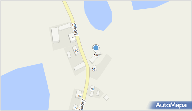 Sikory, Sikory, 59A, mapa Sikory