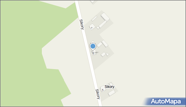 Sikory, Sikory, 6, mapa Sikory