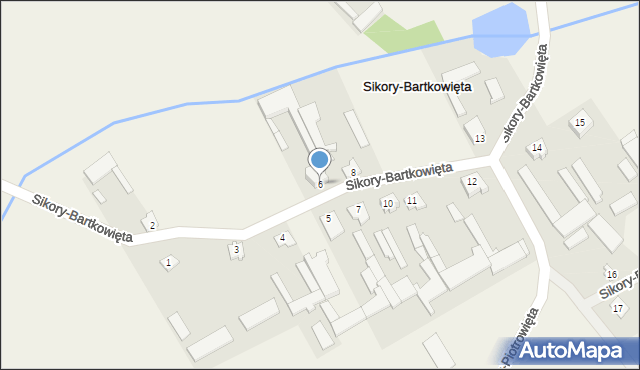 Sikory-Bartkowięta, Sikory-Bartkowięta, 6, mapa Sikory-Bartkowięta
