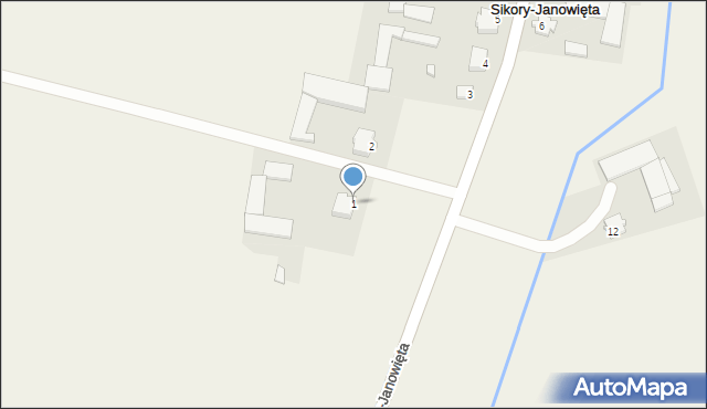 Sikory-Janowięta, Sikory-Janowięta, 1, mapa Sikory-Janowięta