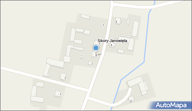 Sikory-Janowięta, Sikory-Janowięta, 4, mapa Sikory-Janowięta
