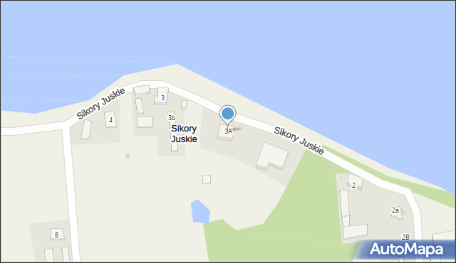 Sikory Juskie, Sikory Juskie, 3A, mapa Sikory Juskie