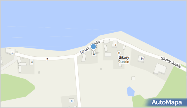 Sikory Juskie, Sikory Juskie, 4, mapa Sikory Juskie