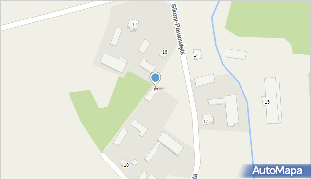 Sikory-Pawłowięta, Sikory-Pawłowięta, 13, mapa Sikory-Pawłowięta