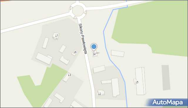 Sikory-Pawłowięta, Sikory-Pawłowięta, 14, mapa Sikory-Pawłowięta