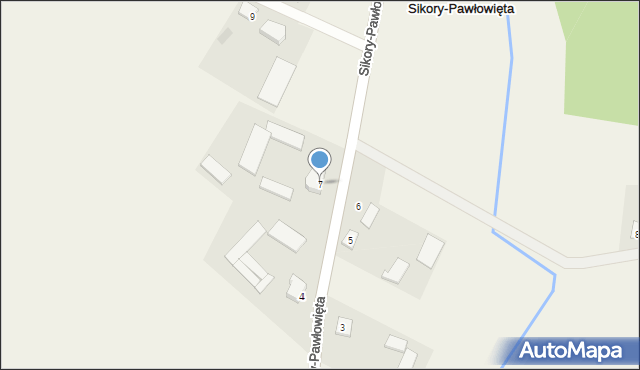 Sikory-Pawłowięta, Sikory-Pawłowięta, 7, mapa Sikory-Pawłowięta