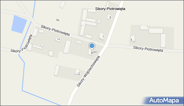 Sikory-Piotrowięta, Sikory-Piotrowięta, 10, mapa Sikory-Piotrowięta