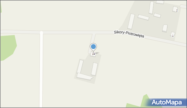 Sikory-Piotrowięta, Sikory-Piotrowięta, 14, mapa Sikory-Piotrowięta