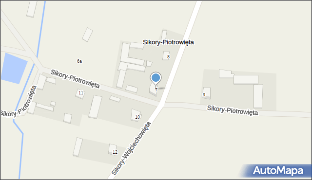 Sikory-Piotrowięta, Sikory-Piotrowięta, 7, mapa Sikory-Piotrowięta