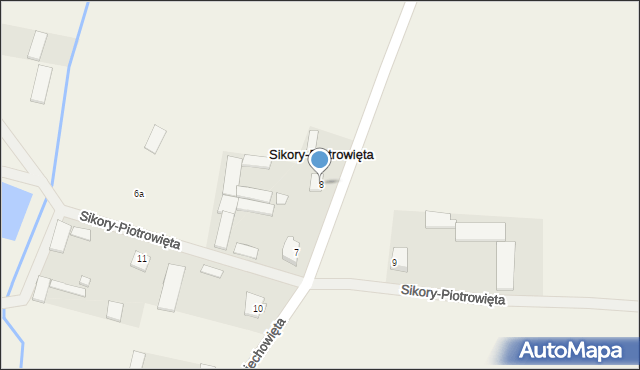 Sikory-Piotrowięta, Sikory-Piotrowięta, 8, mapa Sikory-Piotrowięta