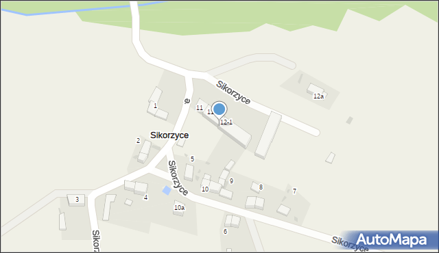 Sikorzyce, Sikorzyce, 12-2, mapa Sikorzyce