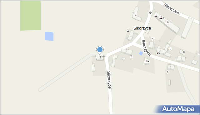 Sikorzyce, Sikorzyce, 3, mapa Sikorzyce