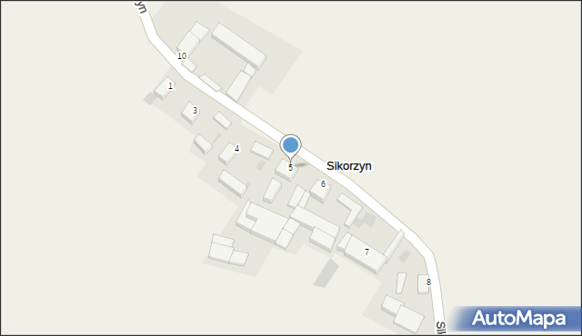 Sikorzyn, Sikorzyn, 5, mapa Sikorzyn