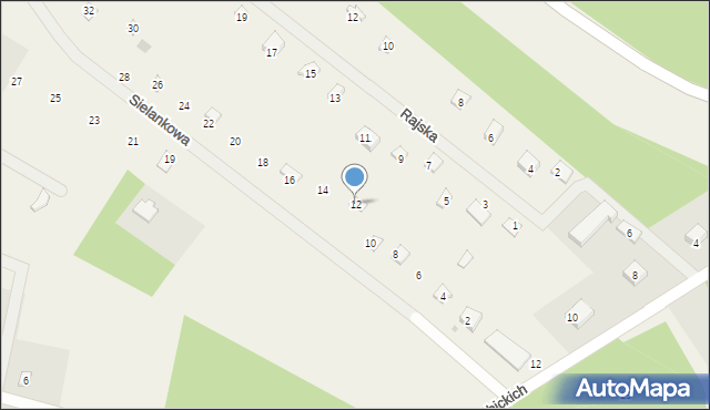 Sikorzyno, Sielankowa, 12, mapa Sikorzyno
