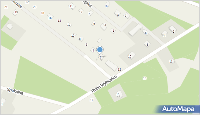 Sikorzyno, Sielankowa, 2, mapa Sikorzyno