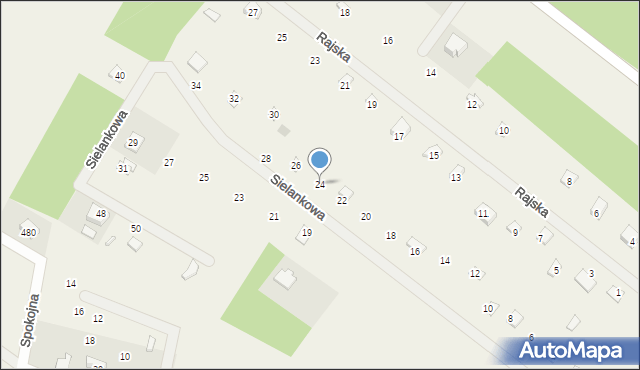 Sikorzyno, Sielankowa, 24, mapa Sikorzyno