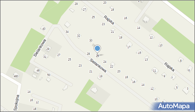 Sikorzyno, Sielankowa, 26, mapa Sikorzyno