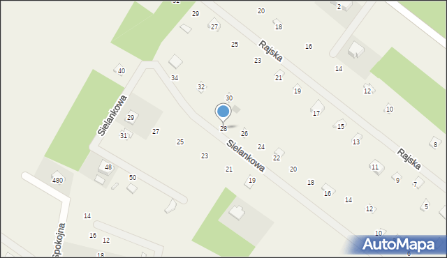 Sikorzyno, Sielankowa, 28, mapa Sikorzyno