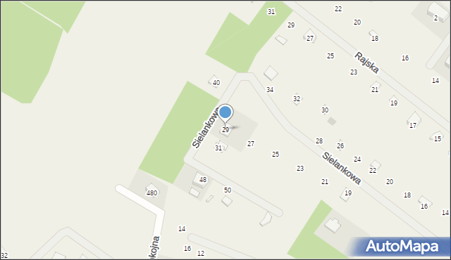 Sikorzyno, Sielankowa, 29, mapa Sikorzyno