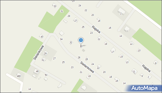 Sikorzyno, Sielankowa, 30, mapa Sikorzyno