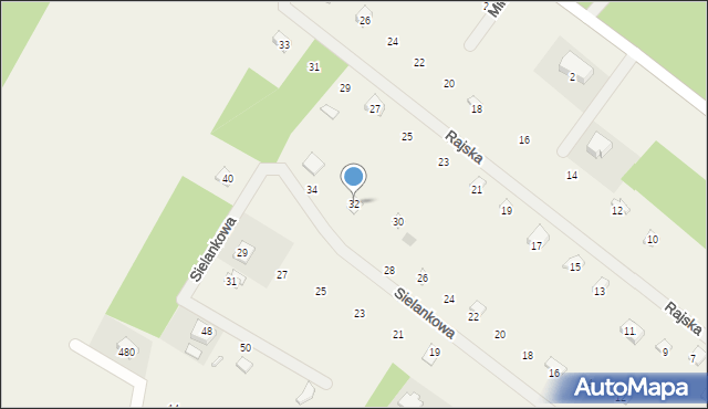 Sikorzyno, Sielankowa, 32, mapa Sikorzyno