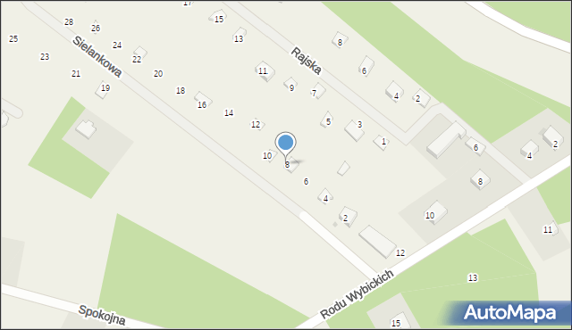 Sikorzyno, Sielankowa, 8, mapa Sikorzyno