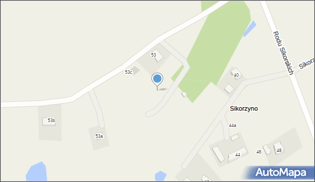 Sikorzyno, Sikorzyno, 53e, mapa Sikorzyno