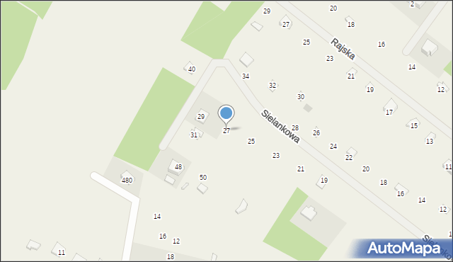 Sikorzyno, Sielankowa, 27, mapa Sikorzyno