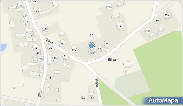 Silna, Silna, 22b, mapa Silna