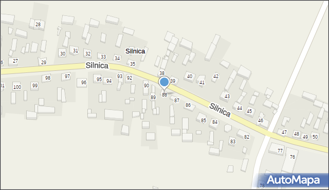 Silnica, Silnica, 88, mapa Silnica